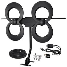 Antennas Direct ClearStream 4MAX Complete 70 Mile HDTV Antenna Kit w/Amp Mast