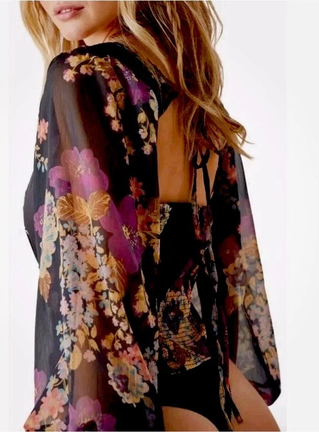 Nuevo Top Free People Intimately Wanderlust Negro Combo Floral Talla XL Foto 3 de 4