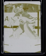 2025-26 HOCKEY UD1 - One of One Yellow Printing Plate - Connor Hellebuyck (DD-5)