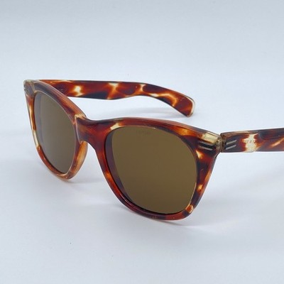 VINTAGE ITALOCREMONA SULFLEX 3363-15 SUNGLASSES 80s ITALY WAYFARER GLASS HAVANA