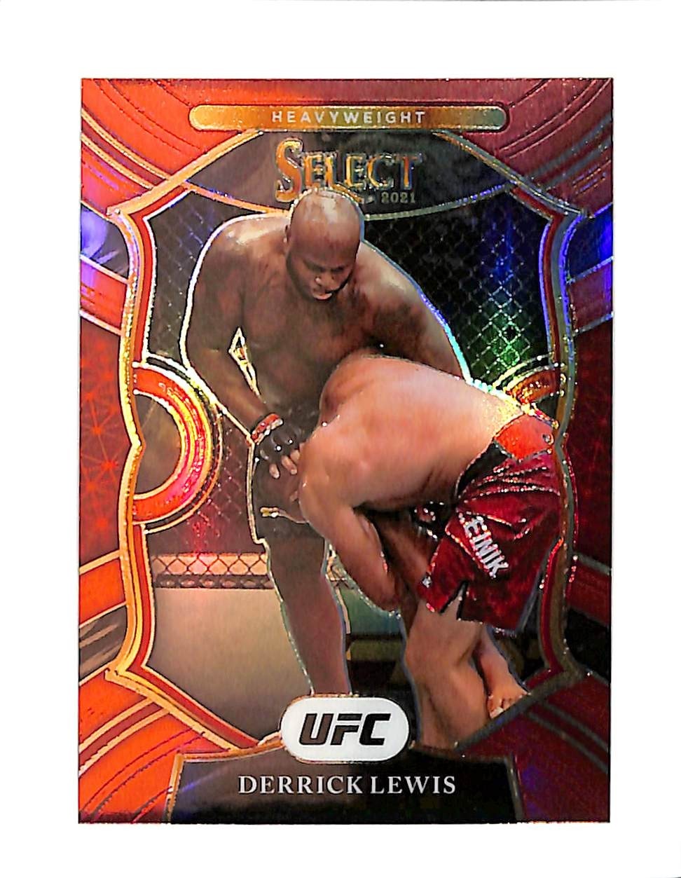2021 PANINI SELECT UFC 22 DERRICK LEWIS 80/99 RED PRIZM 80/99