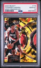 2023-24 Select Premier Level Toumani Camara #115 Gold Cracked Ice  Prizm /10 RC
