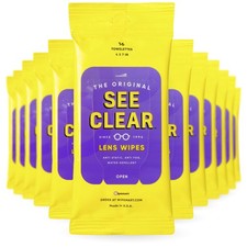 Pre-Moistened Lens Cleaning Wipes for Eyeglasses Screens - 192 Streak-Free