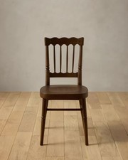 Joon Loloi Ellsworth Dining Chair Dark Brown Rubberwood – Retail $499