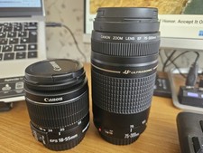 Canon zoom lens ef 75-300mm PLUS CANON 18-55mm LENS
