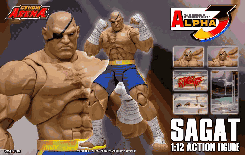Storm Arena 1/12 Action Figure Sagat - Street Fighter Alpha 3 - BRAND NEW