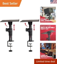 Desktop Clamp-On Studio Monitor and Speaker Stand with EVA foam Padded Surfac...