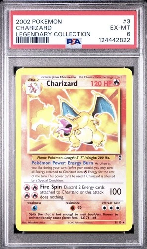 PSA 6 2002 POKEMON LEGENDARY COLLECTION 3 CHARIZARD