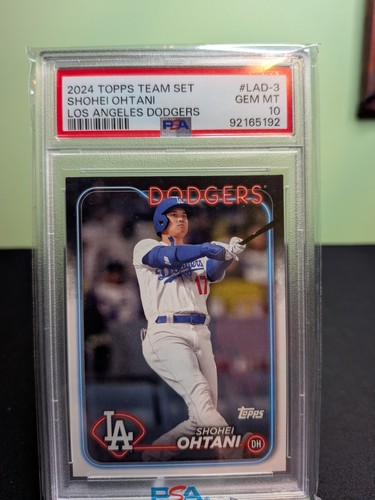 2024 Topps Team Set #LAD-3 SHOHEI OHTANI PSA 10 - Los Angeles DODGERS - Low Pop!