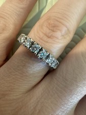 Anello donna veretta oro bianco 24 K  e  20 diamanti Da 0.10 Carati L’uno