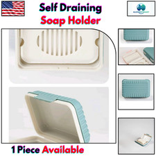 Self Draining Soap Holder Box Bar Soap Travel Case Container Dish