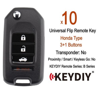 KEYDIY KD B10-4 Universal Flip Remote Key 3+1 Buttons for Honda Type for KD-X4
