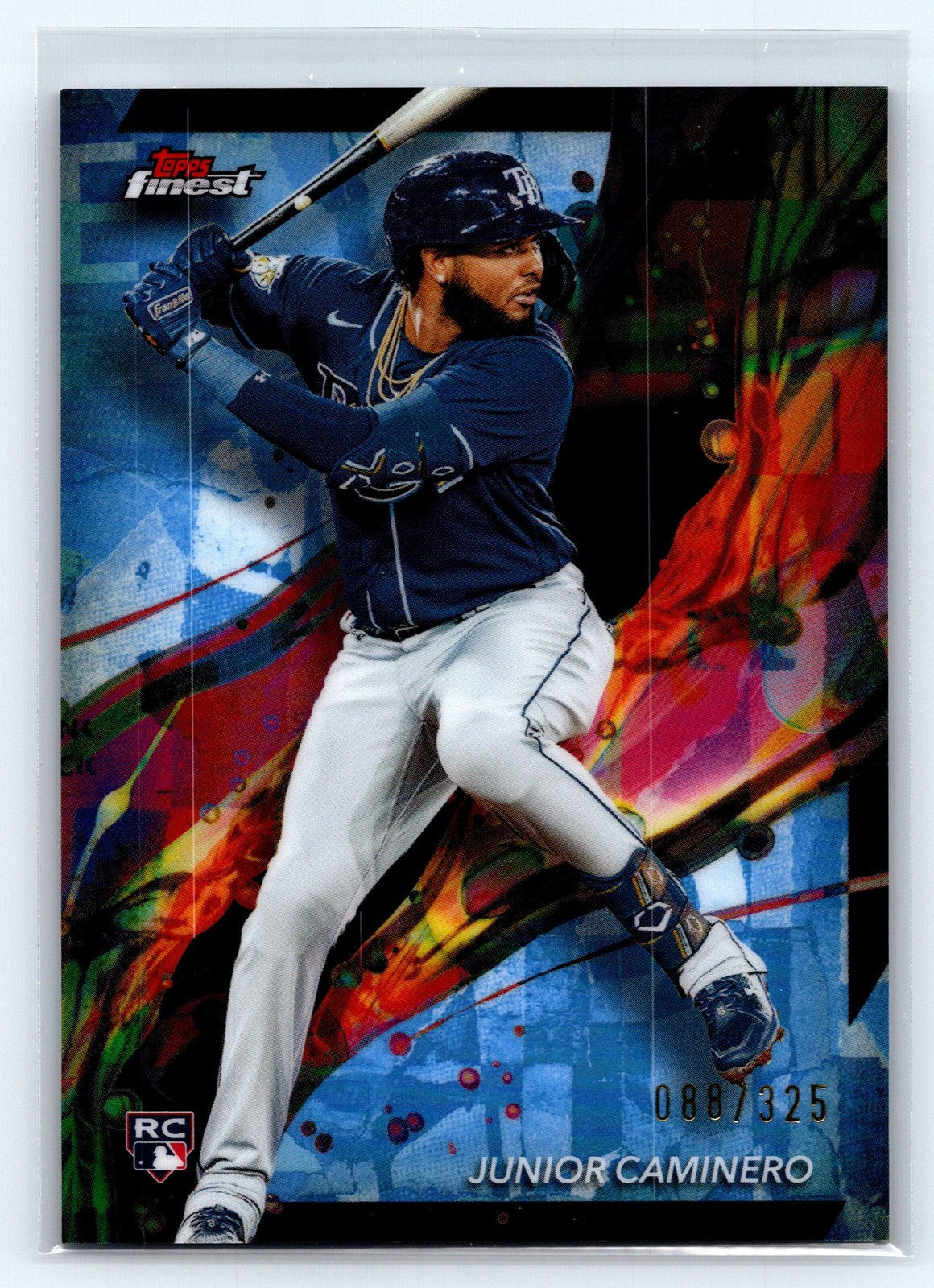 2024 Finest Junior Caminero Sky Blue Refractors /325 #24 RC Rookie