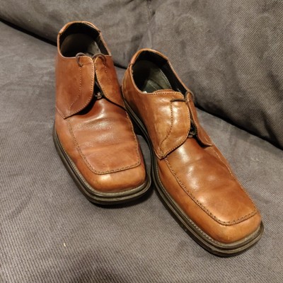 Alfani Italy Lace Up Brown Leather Shoes Men Sz 10  Vera Gomma B52