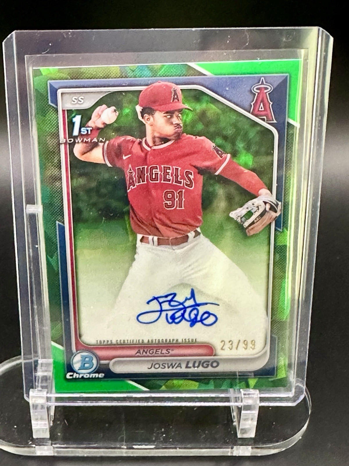 2024 Bowman Chrome Sapphire #CSPA-JL Joswa Lugo Green Sapphire Auto RC  /99