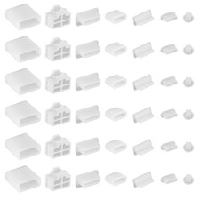 50 PCS 7 Types USB Cover, Silicone USB Port Cover Dust Plug Mobile Dustproof