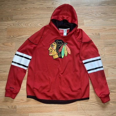 Chicago Blackhawks Hoodie YOUTH  XL 18 Reebok Face Off Collection Red NHL Hockey