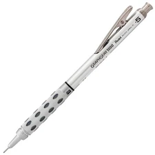 Pentel Drafting Pencil .5mm Metallic Grip Refillable with Lead and Eraser