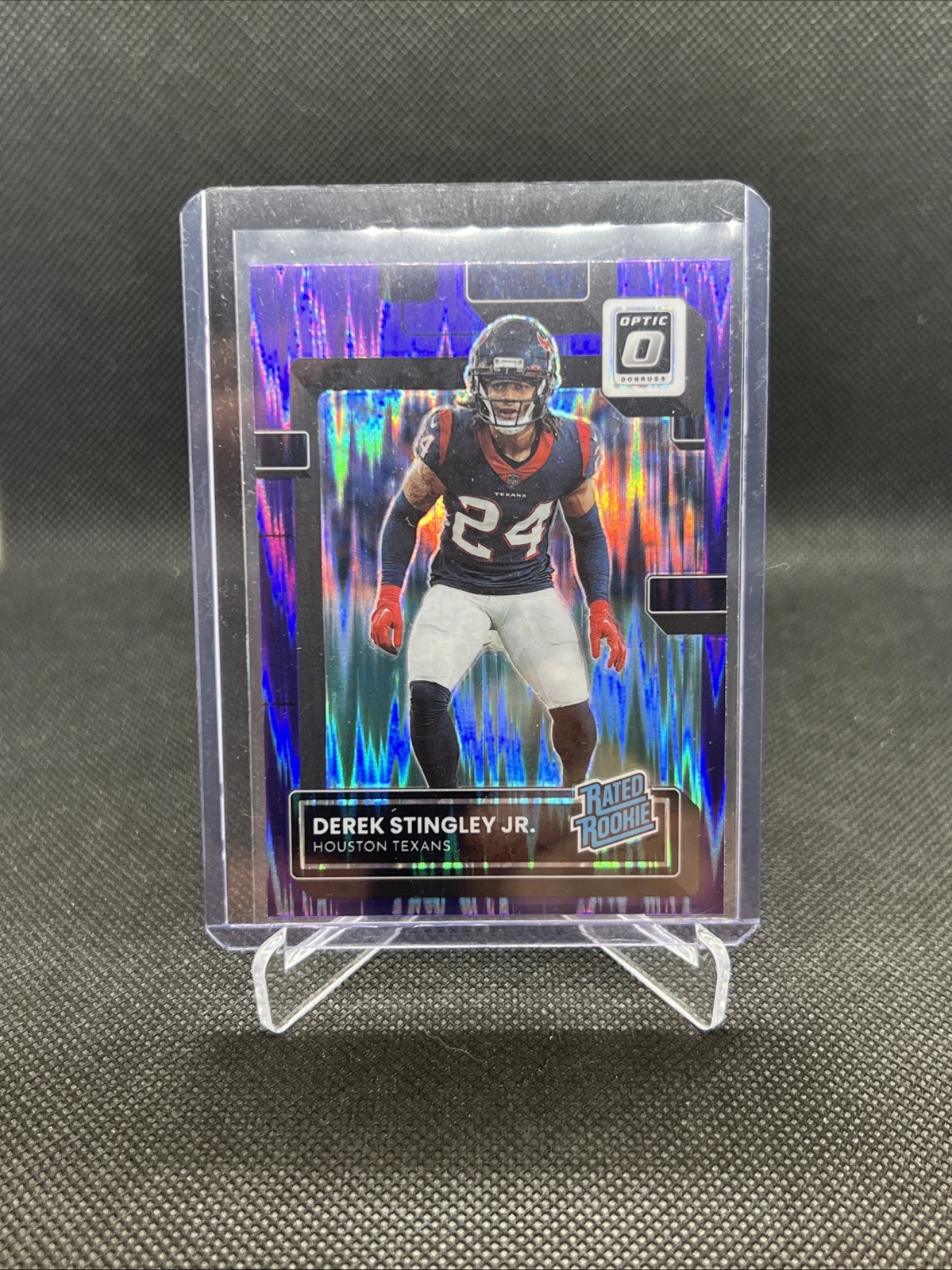 2022 Panini Donruss Optic Rated Rookie Derek Stingley Jr. #244 Purple Shock (RC)