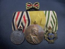 WWI GERMANY GERMAN MILITARY PRUSSIA 3 MEDAL BAR ORDER GROUPING by GODET RARE!