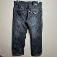 Vintage Y2K Southpole Jeans Mens 38 x 30 Gray Black Baggy Denim Grunge Cyber