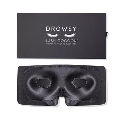 DROWSY Eyelash Protecting Silk Sleep Mask for Natural Lashes & Extensions. De...