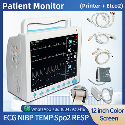CMS8000 Patient Monitor Multi-parameter Vital Signs Monitor with ETCO2 Printer