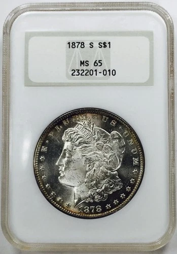 1878 S MORGAN DOLLAR NGC MS65! UNBELIEVABLY NICE STRIKE! OLD HOLDER! NR #G2182