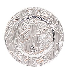 6 Round 13" Metallic Rock Cut Acrylic Charger Plates Party Tableware Decorations