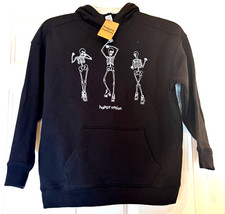 Happy Nation Hoodie Victorias Secret Black Sweatshirt Skeleton Girls Boys S 7 8