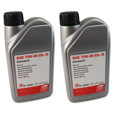 2x FEBI BILSTEIN Getriebeöl SAE 75W-80 1L GL-5 BMW MTF LT-2 gelb
