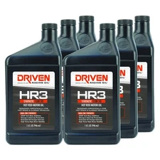 Driven Racing Oil 01606, HR3 Hot Rod Oil, Synthetic 15W-50, 6 Quarts, High Zinc