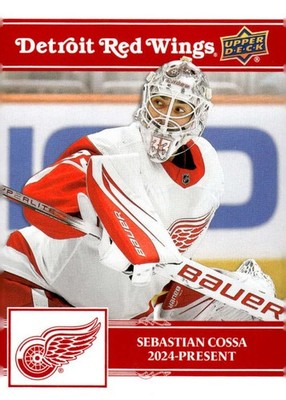 SEBASTIAN COSSA 2025-26 UD Red Wings Centennial Hobby Logo #18 NHL  ID:173101