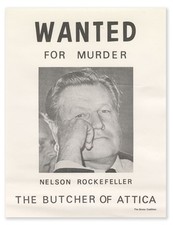 Wanted for Murder Nelson Rockefeller The Butcher of Attica / 1971