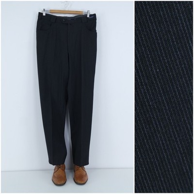 Mens Trousers 33 Waist 32 Leg WESTBURY Dress Suit Striped Grey Pants Slacks