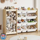 EXPERLAM Kids Toy Storage Organizer, 2-in-1 Stuffed Animal Storage and Toy Or