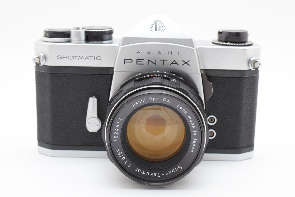 N.Mint]PENTAX SP SLR 35mm Film Camera Silver ＋ SUPER TAKUMAR 55mm
