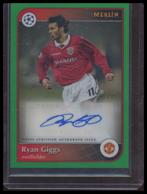 2024-25 Merlin UEFA Club Competitions #AU-GG Ryan Giggs Auto Green #/99