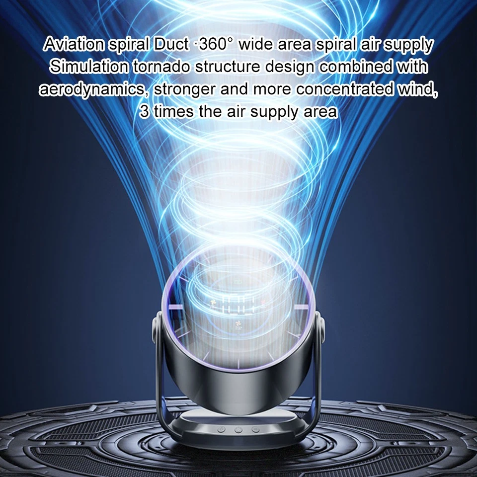 Portable Mini Fan With Silent Built-in 4000 Mah Polymer Battery - image 4 of 4