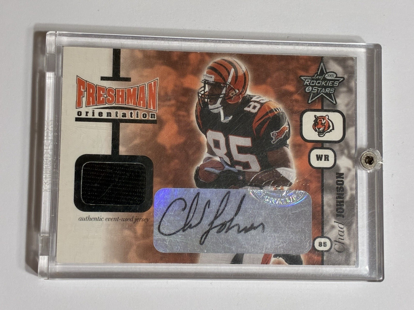 Chad Johnson Leaf R & S Freshman Orientation #FO25 Autograph