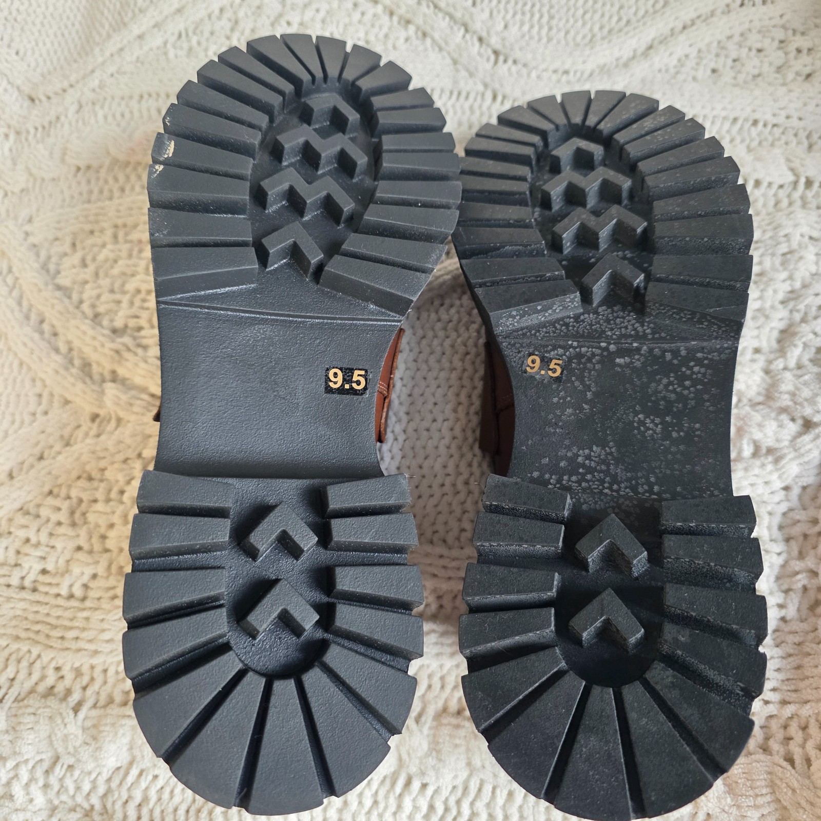 SAOLA NUOVI mocassini Steve Madden donna Lando marrone suola a strappo scarpe pelle cognac 9 5