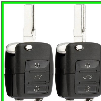 Keyless Entry Flip Key Fob Replacement for HLO1J0959753AM/DC - 2 Pack