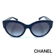CHANEL Sunglasses Black Asian Fit Coco Mark Black Made in Italy Women's
