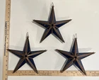VTG Victorian Tiffany Style Metal & Glass 3D Christmas Star Ornament 9"