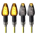 4x Motorcycle LED Mini Turn Signals Amber Blinker Light Indicator Universal Lamp