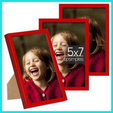 5x7 Picture Frame Set of 3, Made of High Definition Glass for 5 x 7, Wall and...