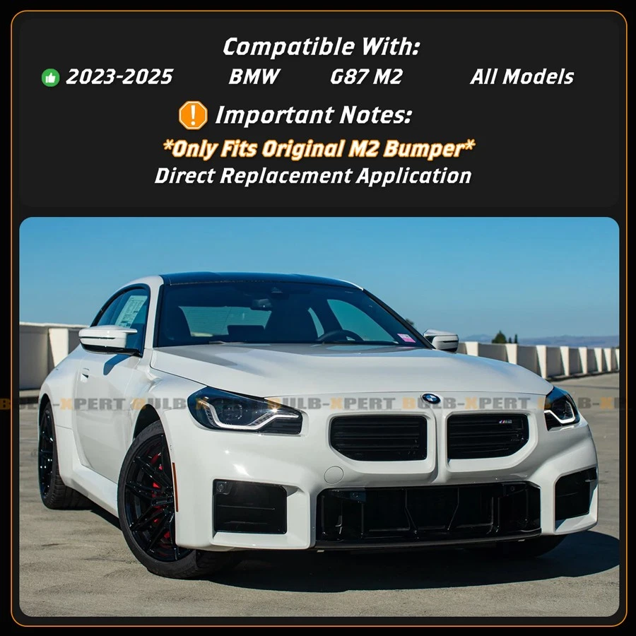 Parachoques delantero completo de fibra de carbono para BMW G87 M2 2023-2026 repuesto parrilla inferior Foto 3 de 4