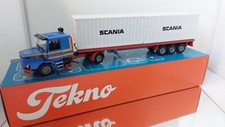 Tekno Scania 142H Torpedo Truck With Container Truck Trailer 1:50 In Box
