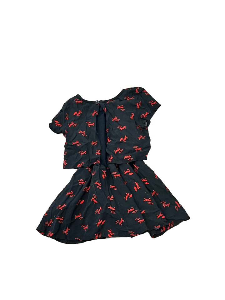 CAMISETA SONIA RYKIEL PARIS NEGRA MONOGRAMA LOGO CAPAS VESTIDO ACAMPANADO 2 AÑOS Foto 4 de 4