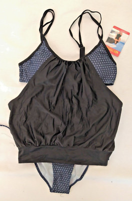 Women's tankini 2 piece set size 40 swimwear tankini tummy control swimsuit swimming suit